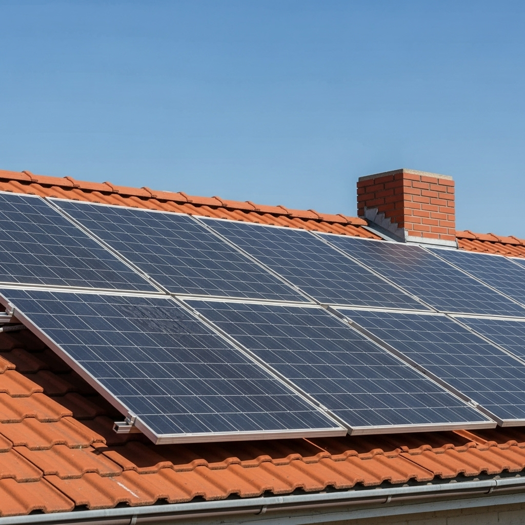 Maison équipée de panneaux solaires à Bray-Dunes